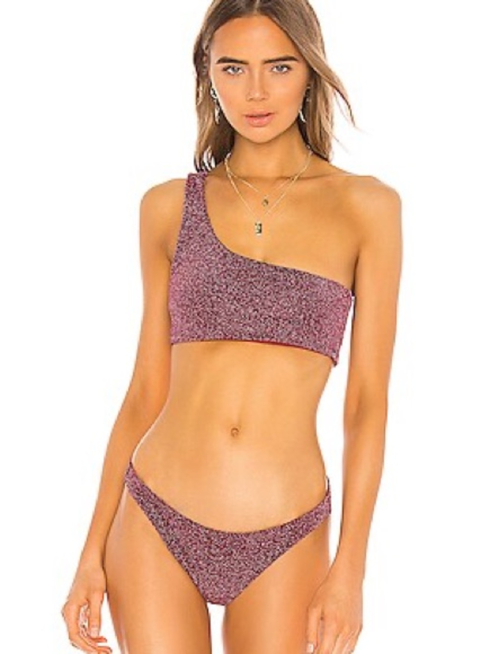 Mikoh Samoa One-Shoulder Bikini Top and Bottom Size Small